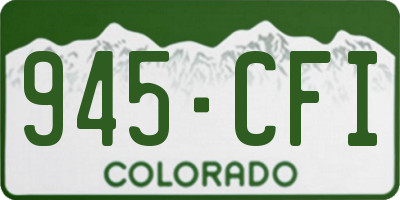 CO license plate 945CFI