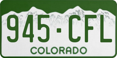 CO license plate 945CFL
