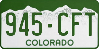 CO license plate 945CFT