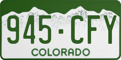 CO license plate 945CFY