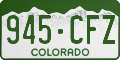 CO license plate 945CFZ