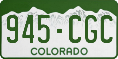 CO license plate 945CGC