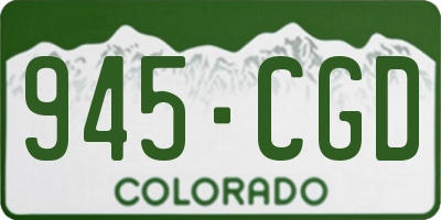 CO license plate 945CGD