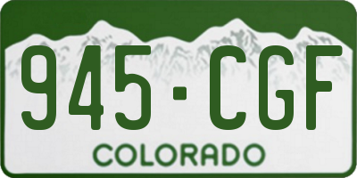 CO license plate 945CGF