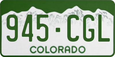 CO license plate 945CGL