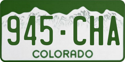 CO license plate 945CHA