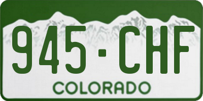 CO license plate 945CHF