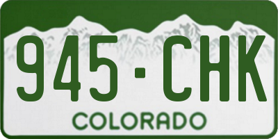 CO license plate 945CHK