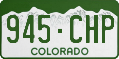 CO license plate 945CHP