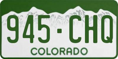 CO license plate 945CHQ