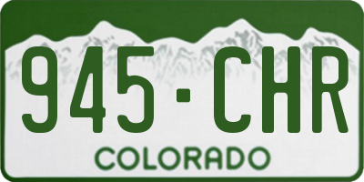 CO license plate 945CHR