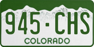CO license plate 945CHS