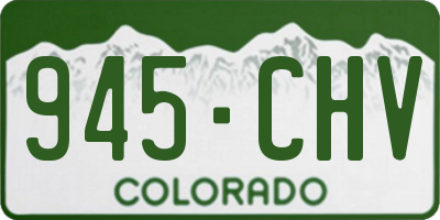 CO license plate 945CHV