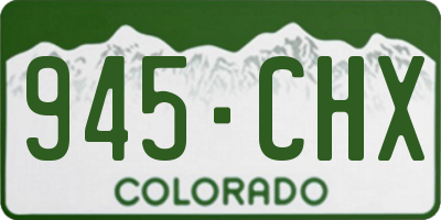 CO license plate 945CHX