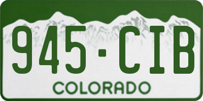 CO license plate 945CIB