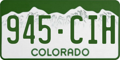 CO license plate 945CIH