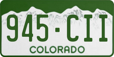 CO license plate 945CII