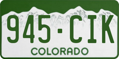CO license plate 945CIK