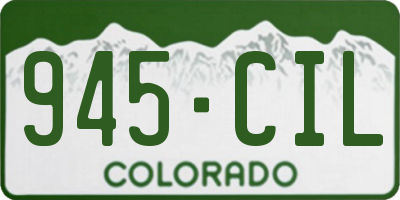 CO license plate 945CIL
