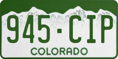CO license plate 945CIP
