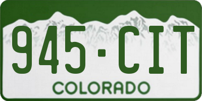 CO license plate 945CIT