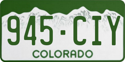 CO license plate 945CIY