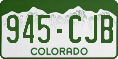 CO license plate 945CJB