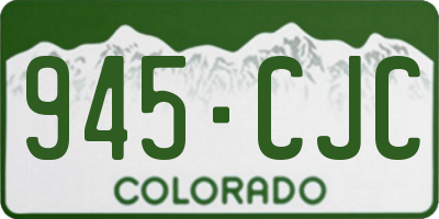 CO license plate 945CJC