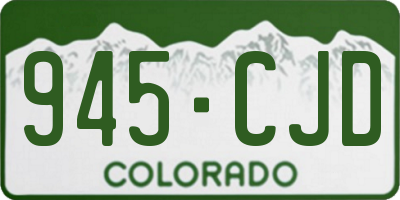 CO license plate 945CJD