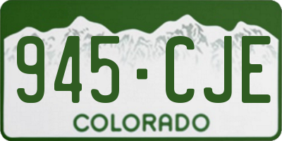 CO license plate 945CJE