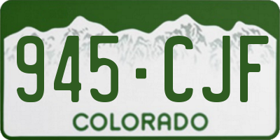 CO license plate 945CJF
