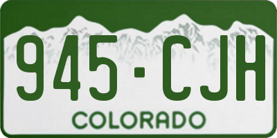 CO license plate 945CJH