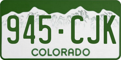 CO license plate 945CJK