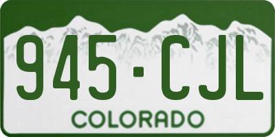 CO license plate 945CJL