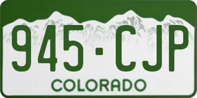 CO license plate 945CJP
