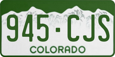 CO license plate 945CJS