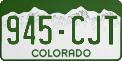 CO license plate 945CJT