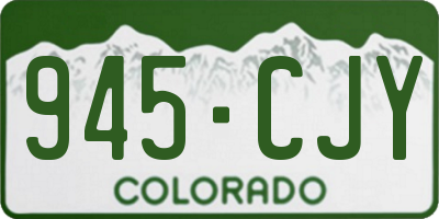 CO license plate 945CJY