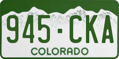 CO license plate 945CKA