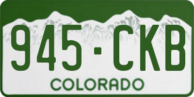 CO license plate 945CKB