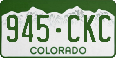 CO license plate 945CKC