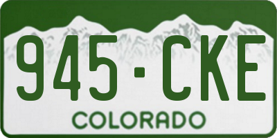 CO license plate 945CKE