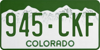 CO license plate 945CKF