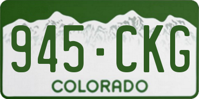 CO license plate 945CKG