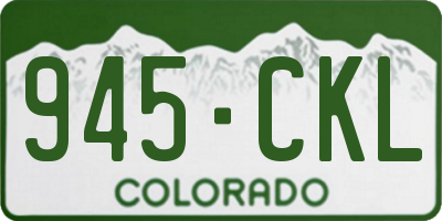 CO license plate 945CKL