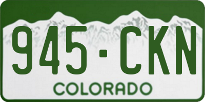 CO license plate 945CKN