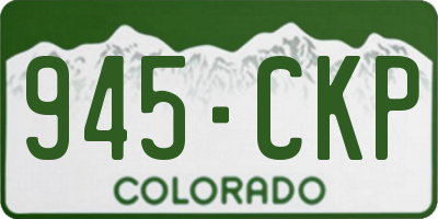CO license plate 945CKP