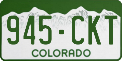 CO license plate 945CKT