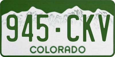 CO license plate 945CKV