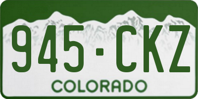 CO license plate 945CKZ
